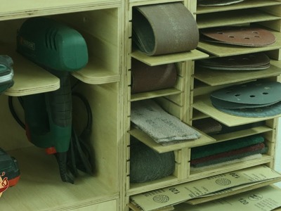 Modular Sandpaper Organizer Cabinet