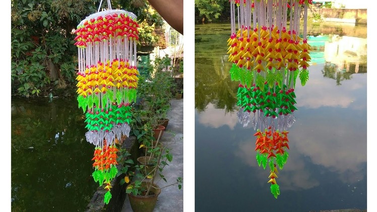 Multicolor Jhumar made of waste straws