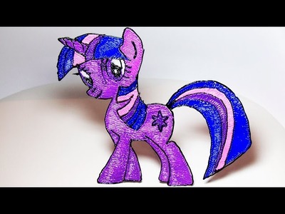My Little Pony Twilight Sparkle drawing with 3D PEN! Coloring Video for Kids How To Draw