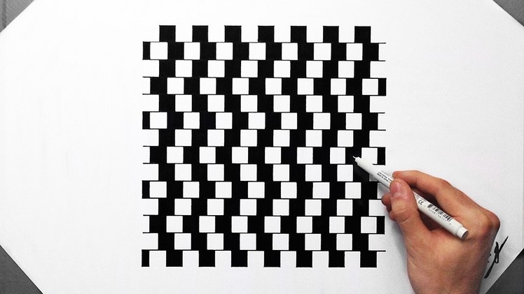 Optical Illusion - Speed Drawing Lines of Confusion ( How To Draw )