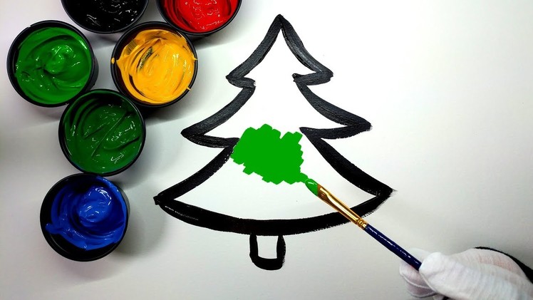 Painting Christmas tree painting pages, Painting Heart Tree and House Coloring Pages ???? (4K)