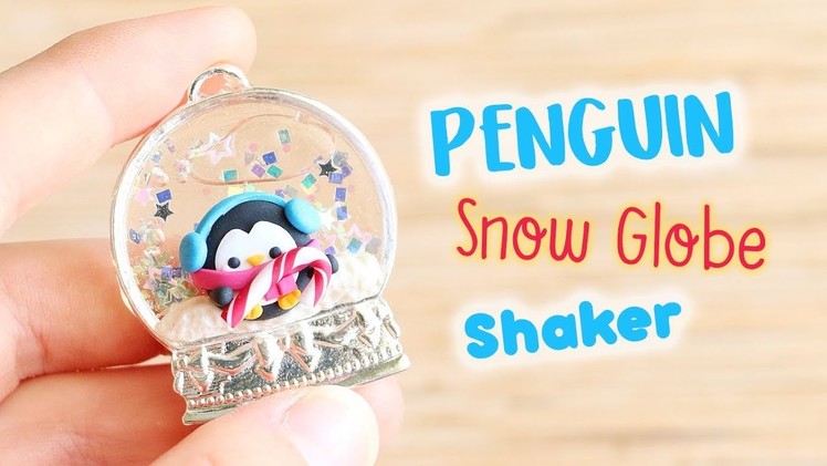 Penguin Snow Globe Shaker│Polymer Clay & UV Resin Tutorial