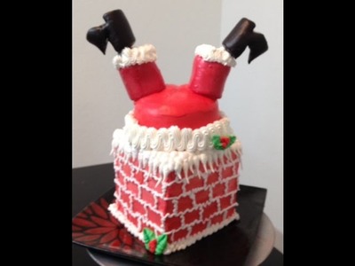 Santa Down The Chimney Cake. Cake Decorating