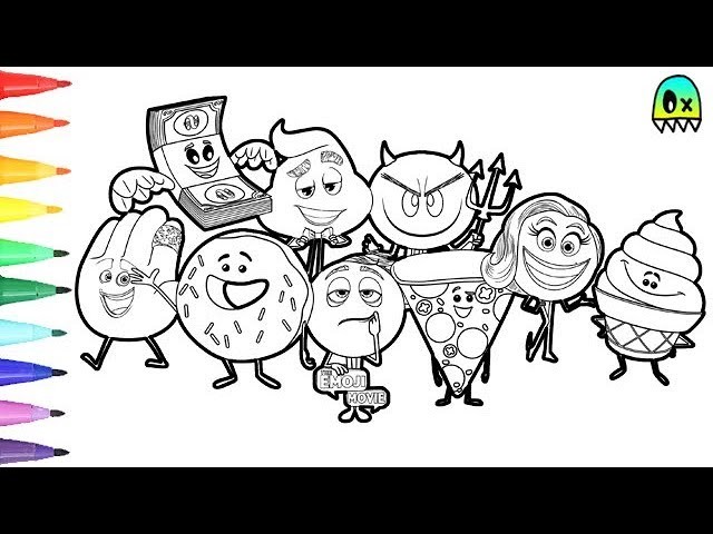 The Emoji Movie Coloring Pages I Fun Colouring Videos for Kids