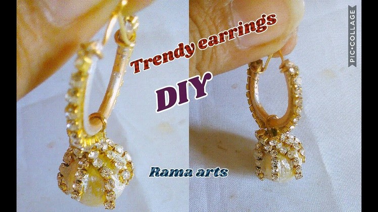 Trendy earrings - How to make this earrings | jewellery tutorials