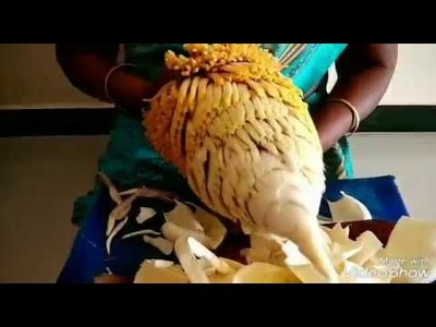 Vazhai poo  cleaning. how to cut banana flower video. easy method. . 
