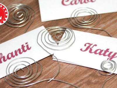Wire Spiral | Table Card Holder | Place Holder | Loomahat
