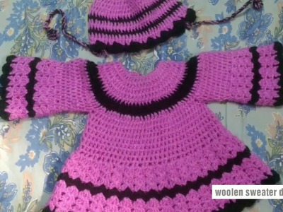 Woolen sweater designs | Baby frock for kids or baby girl , easy sweater design | ideas for sweater