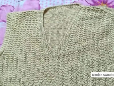 Woolen sweater designs | one colour sweater design for baby or kids in hindi | woolen sweater making