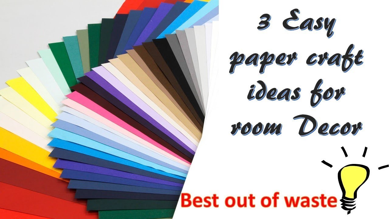 3 easy diy paper craft ideas | Room Decor | best out of waste ideas