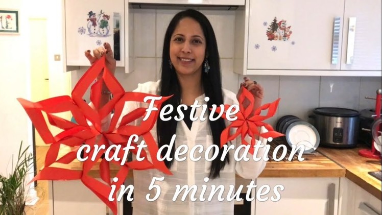 5 minute festive craft decorations (Tamil Commentary)