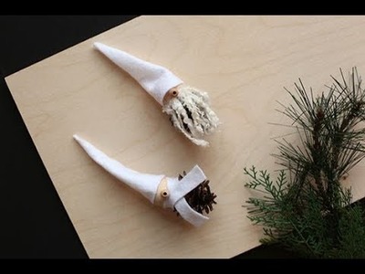 5-Minute Woodland Pinecone Gnome Ornaments