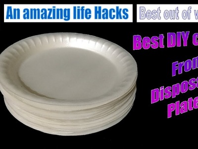 A beautiful DIY decor craft from disposable plates | Best out of waste | Reuse paper plates