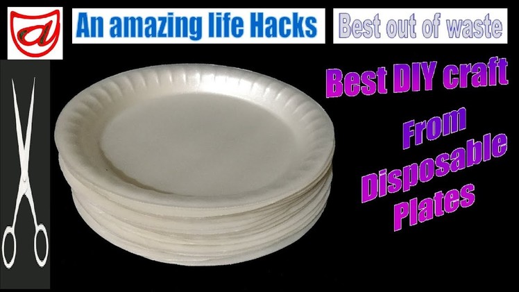 A beautiful DIY decor craft from disposable plates | Best out of waste | Reuse paper plates