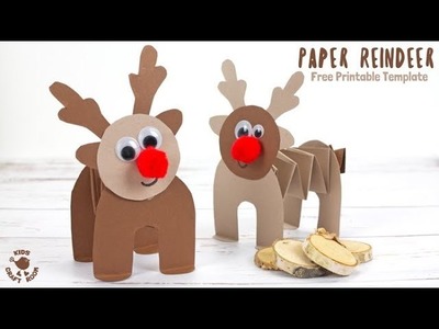Accordion Reindeer Paper Craft