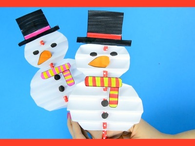 Accordion Snowman Paper Craft for Kids - fun Winter craft for kids