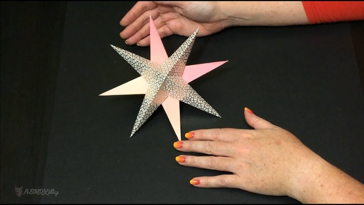 ASMR Christmas Craft | Origami Paper Star Decoration (no talking)