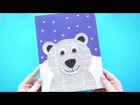 Awesome Newspaper Polar Bear Craft for Kids