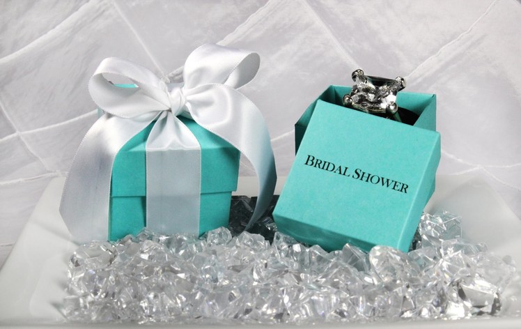 Breakfast at Tiffany Wedding Favor Box - How to Assemble Two Piece Favor Box - DIY Tutorial