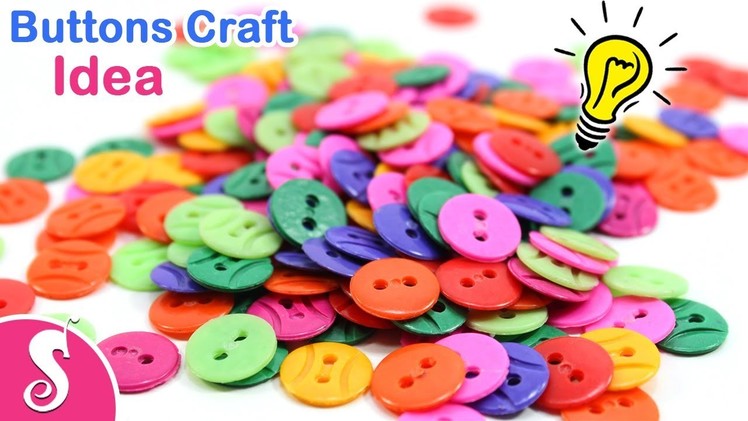 Button Craft Idea | Make Necklace,Hair Clips,Earrings & Flower Vase using Buttons | Sonali Creations