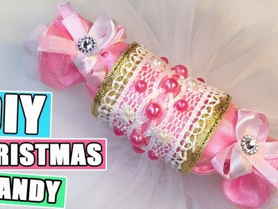 Candy Christmas Decorations DIY. Christmas Craft. How to make Christmas Candy Kanzashi