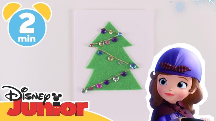 Christmas Craft Tutorial | Sofia the First: Christmas Card | Disney Junior UK