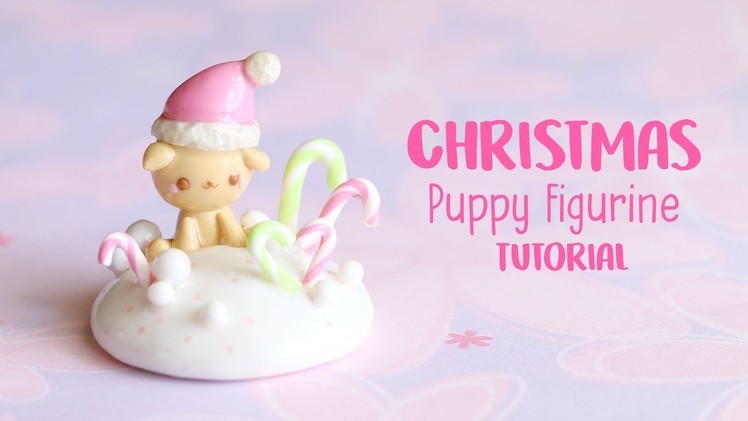 Christmas Puppy Figurine│Polymer Clay Tutorial
