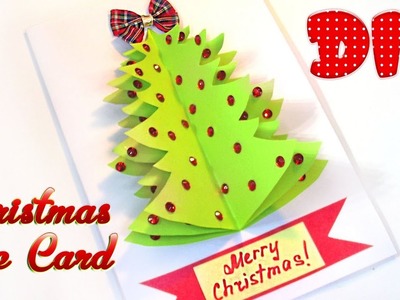 Christmas Tree Card DIY. How to make Christmas Card. Christmas Craft
