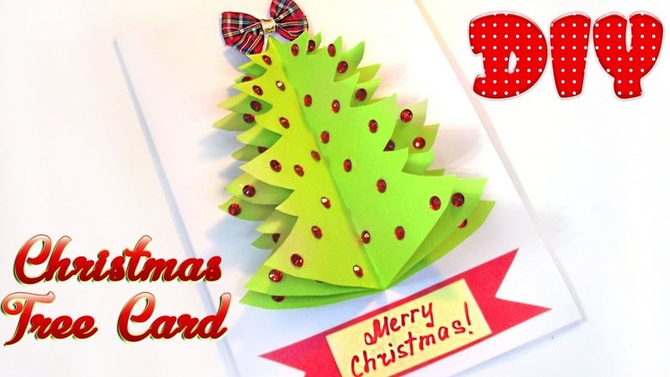 Christmas Tree Card DIY. How to make Christmas Card. Christmas Craft
