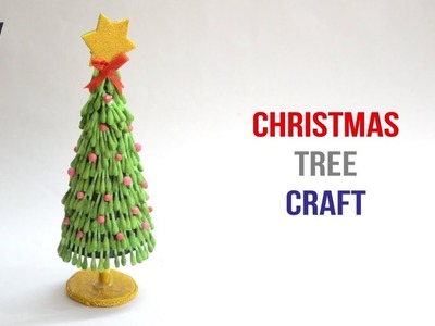 Christmas Tree from cotton swab |Q-Tips craft| ||Creative Indian Arts|| #59