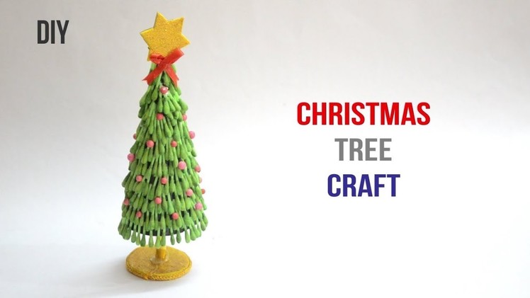 Christmas Tree from cotton swab |Q-Tips craft| ||Creative Indian Arts|| #59
