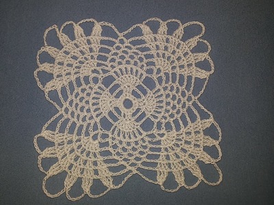 Crochet square motif tutorial: pineapple