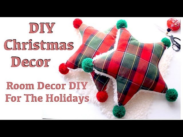 DIY CHRISTMAS DECOR. Star Pillow. Cushion Tutorial. Thrifted and Upcycledㅣmadebyaya