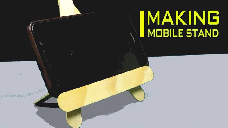 DIY Craft - Making SmartPhone Stand with Popsicle Sticks in Under 5 Minutes