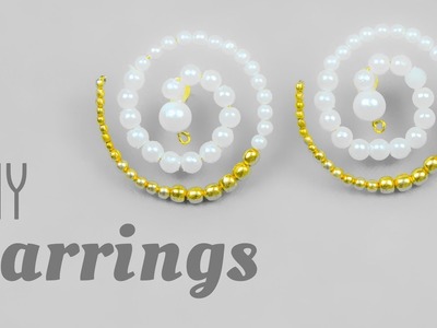 DIY Designer pearl earrings in 2 minute | How to make | jewelry making for beginners| Beads art