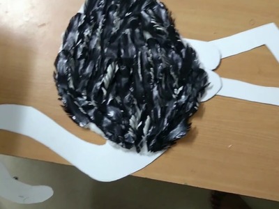 DIY Flamingo crafting- Black, full tutorial, school project for kids