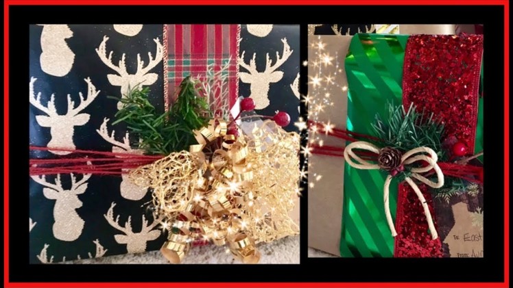 DIY~ HIGH END GIFT WRAPPING LOOK  AT DOLLAR STORE PRICES