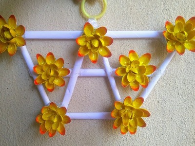 DIY- How to make flower with pista shells- tutorial.3D-wall hanging.Home decoration ideas