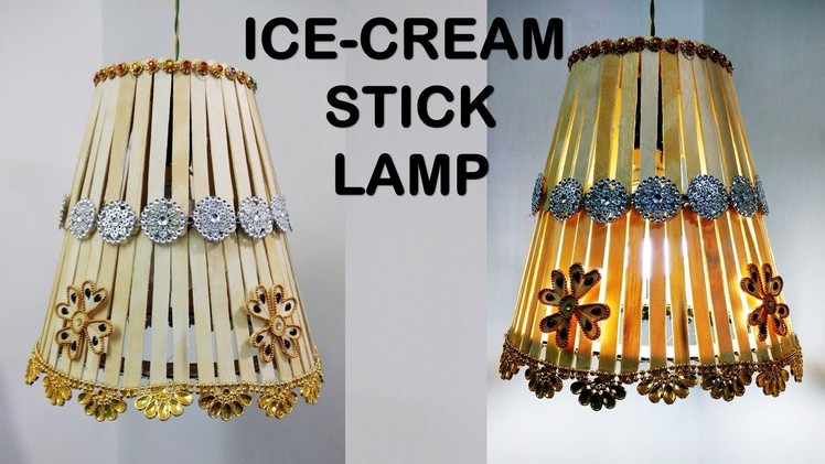 DIY Lamp With Icecream Stick | craft ideas | at home