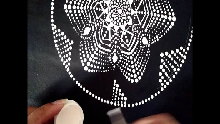 DIY | mandala | dot art | white mandala | how to draw mandala.