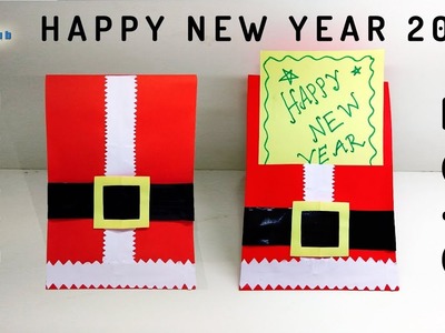 DIY New Year Gift Card Santa | Happy new year card | Lina's Craft Club