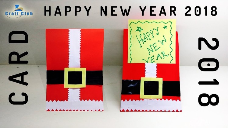 DIY New Year Gift Card Santa | Happy new year card | Lina's Craft Club