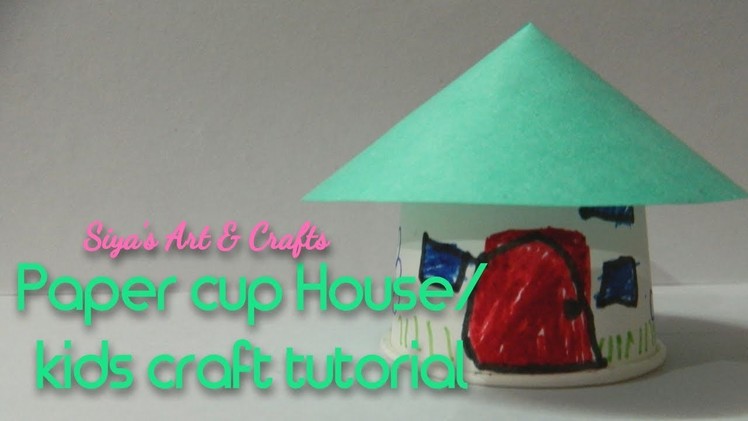 Diy paper cup house. handmade craft