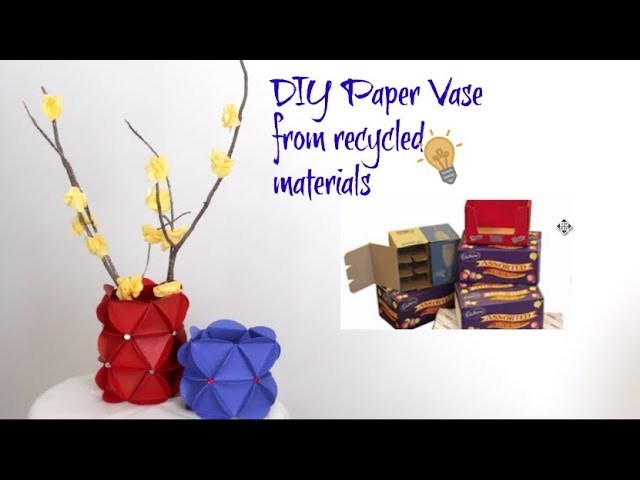 DIY Paper Flower Vase || Paper Craft Idea || Flower Vase Show Piece || Inspiration Kidzone