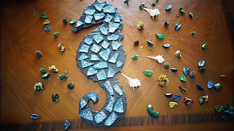 DIY - Sea Horse Wall Home Decor - Best Out of Waste - Recycled Craft