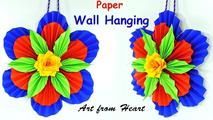 DIY - Wall Hanging from Paper.paper craft.card board craft . Home decoration idea