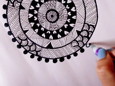 Diy | zentangles design patterns for beginners doodle art | speed drawing