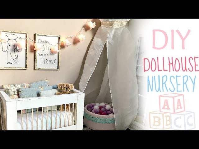 Doll craft: DIY NURSERY (baby crib. ball pit. decor)