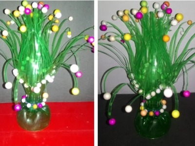 Easy DIY Make Empty plastic bottle vase making craft water bottle recycle flower vase new art idea