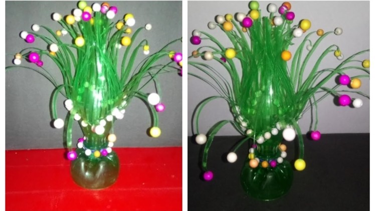 Easy DIY Make Empty plastic bottle vase making craft water bottle recycle flower vase new art idea
